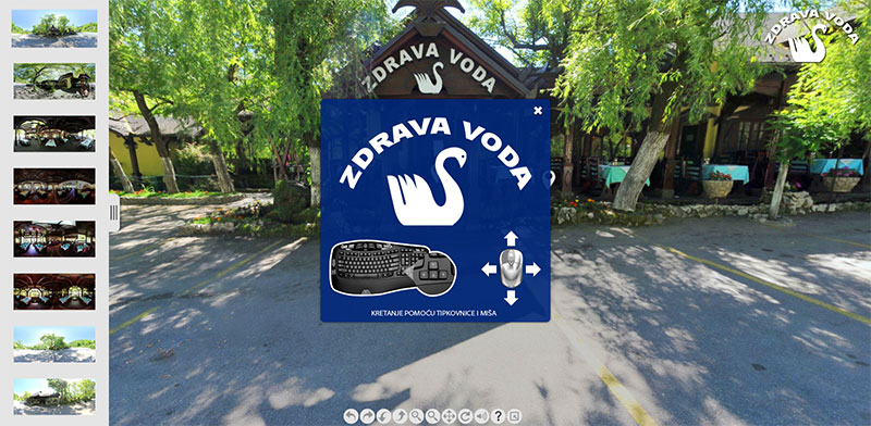 Virtual tour trough Restaurant Zdrava voda Jablanica
